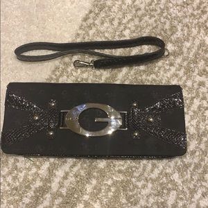 Guess clutch with optional shoulder strap